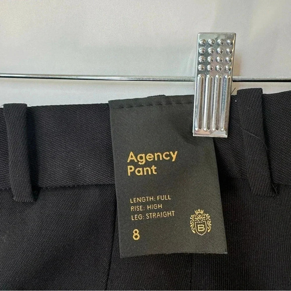 NWT Aritzia Babaton Agency Pant Wool Twill HIgh Waisted Trousers in Black Short - Picture 8 of 16